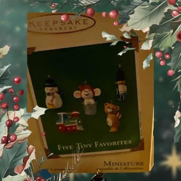 2002 Hallmark Keepsake Ornament QXM4566 Five Tiny Favorites Miniature - Picture 4 of 5
